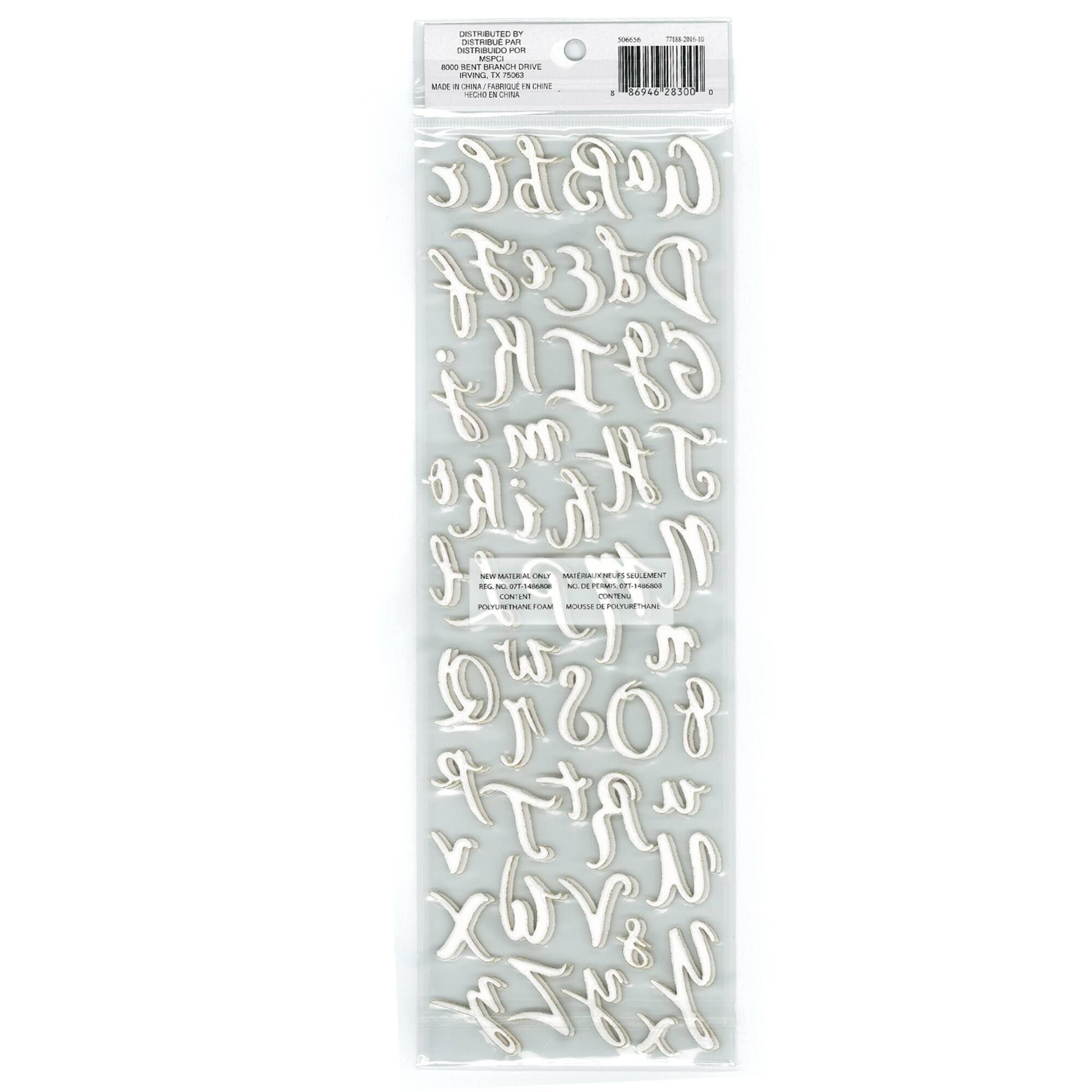 Gold Glitter Puffy Alphabet Stickers by Recollections™
